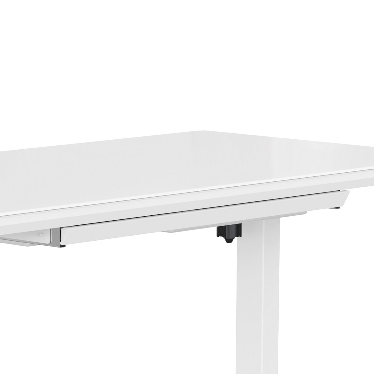 Uplite Glass Electric Height Adjustable Desk 48" x 24" – Glass Top – White