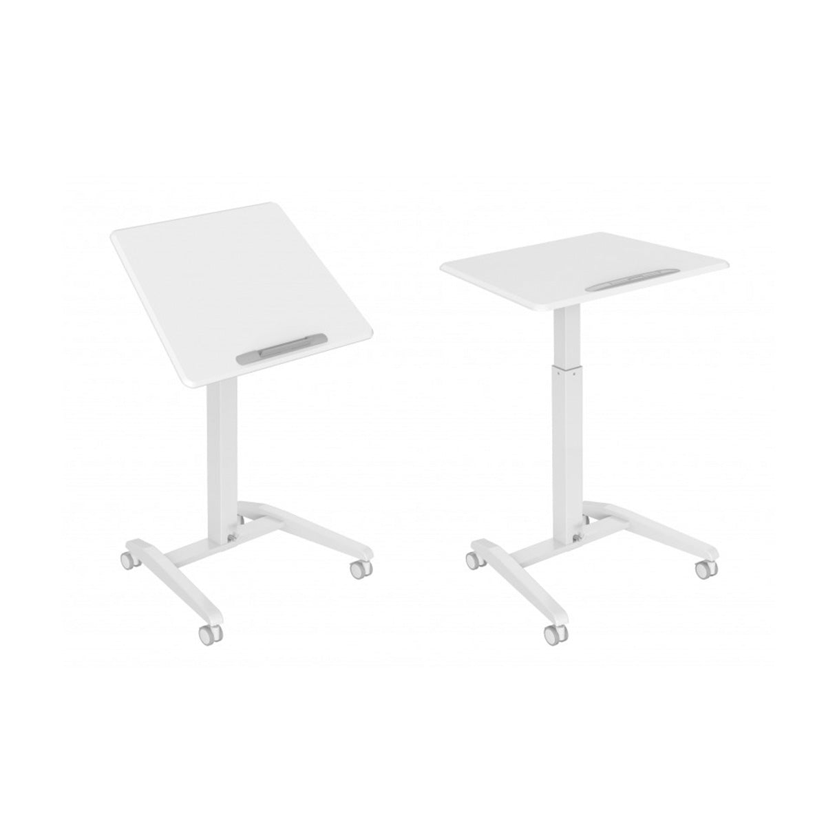 Uplite Tiltable Mobile Gas Spring Sit Stand Desk with Locked Casters