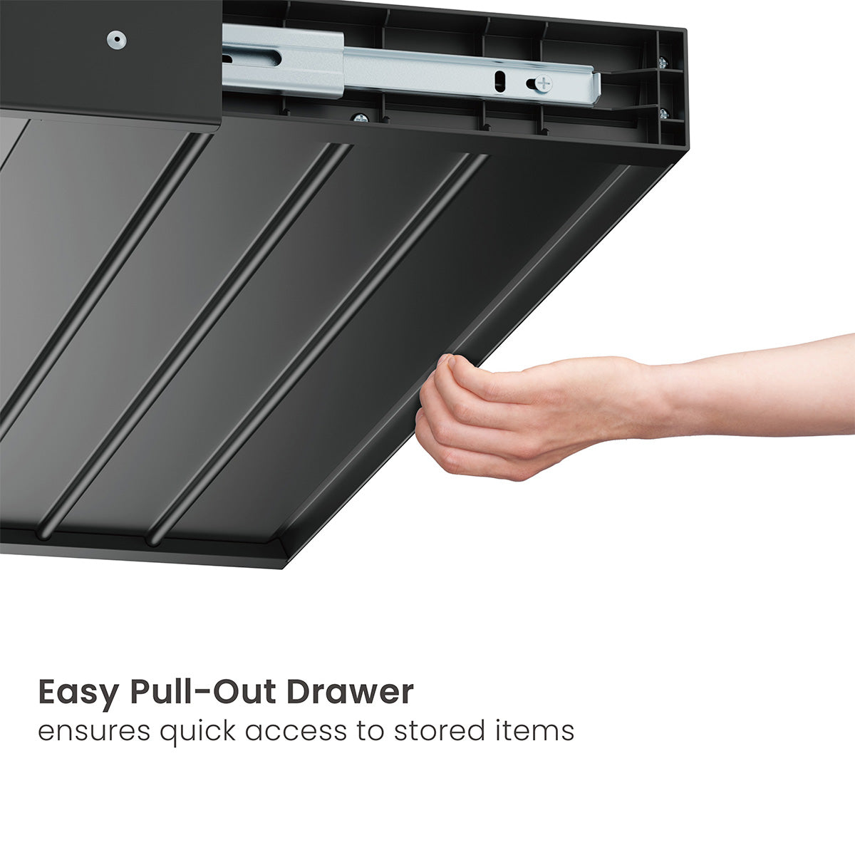 Under Desk Storage Drawer – Ultra Slim Pull-Out Organizer for Regular or Sit-Stand Standing Desks, (16.5” x 10.6”)