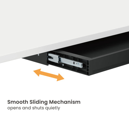 Under Desk Storage Drawer – Ultra Slim Pull-Out Organizer for Regular or Sit-Stand Standing Desks, (16.5” x 10.6”)