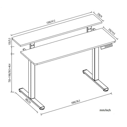 Uplite Single Motor Electric Height Adjustable Standing Desk – Height Adjustable Shelf Desktop