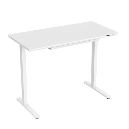 Uplite Glass Electric Height Adjustable Desk 48" x 24" – Glass Top – White