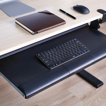 Uplite Adjustable C-Clamp Keyboard Tray Under Desk, Pull Out Keyboard & Mouse Tray
