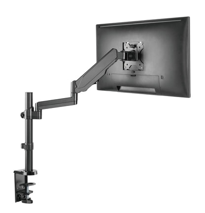 Single Monitor Mount Arm Pole Height Adjustable Stand for One Screen 17" - 32"