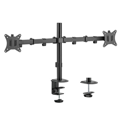 Dual LCD Monitor Desk Mount Stand – Fully Adjustable for 2 Screens up to 32"