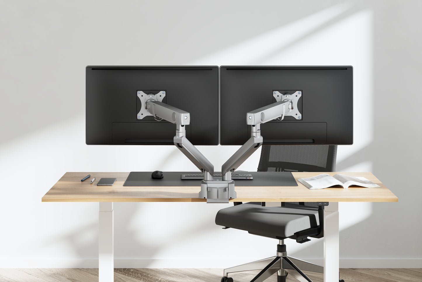 Heavy Duty Dual Monitor Desk Mount Stand 17" to 35"