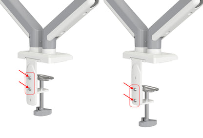 Dual Monitor Mount Height Adjustable Gas Spring Arm for 15” - 32" Screen