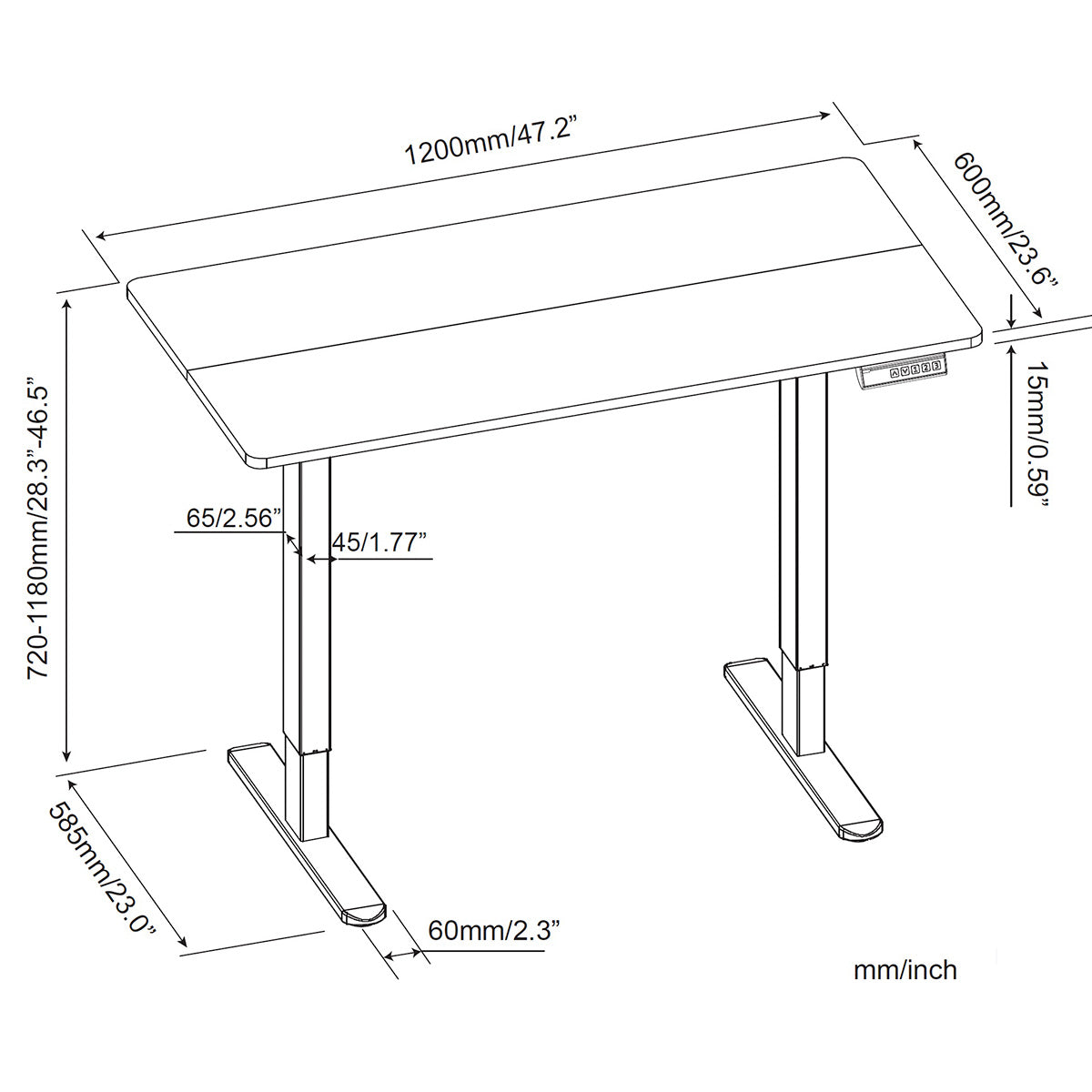 Uplite Motorized Height Adjustable Stand Up Desk