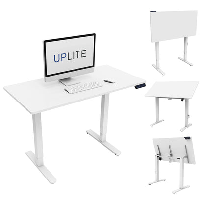 Uplite Mobile Electric Height Adjustable Standing Desk with Tilting Whiteboard