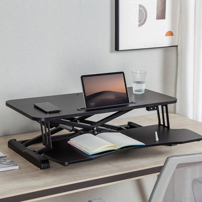 Uplite Electric Standing Desk Riser | Motorized Ergonomic Sit-Stand Height Adjustable Converter
