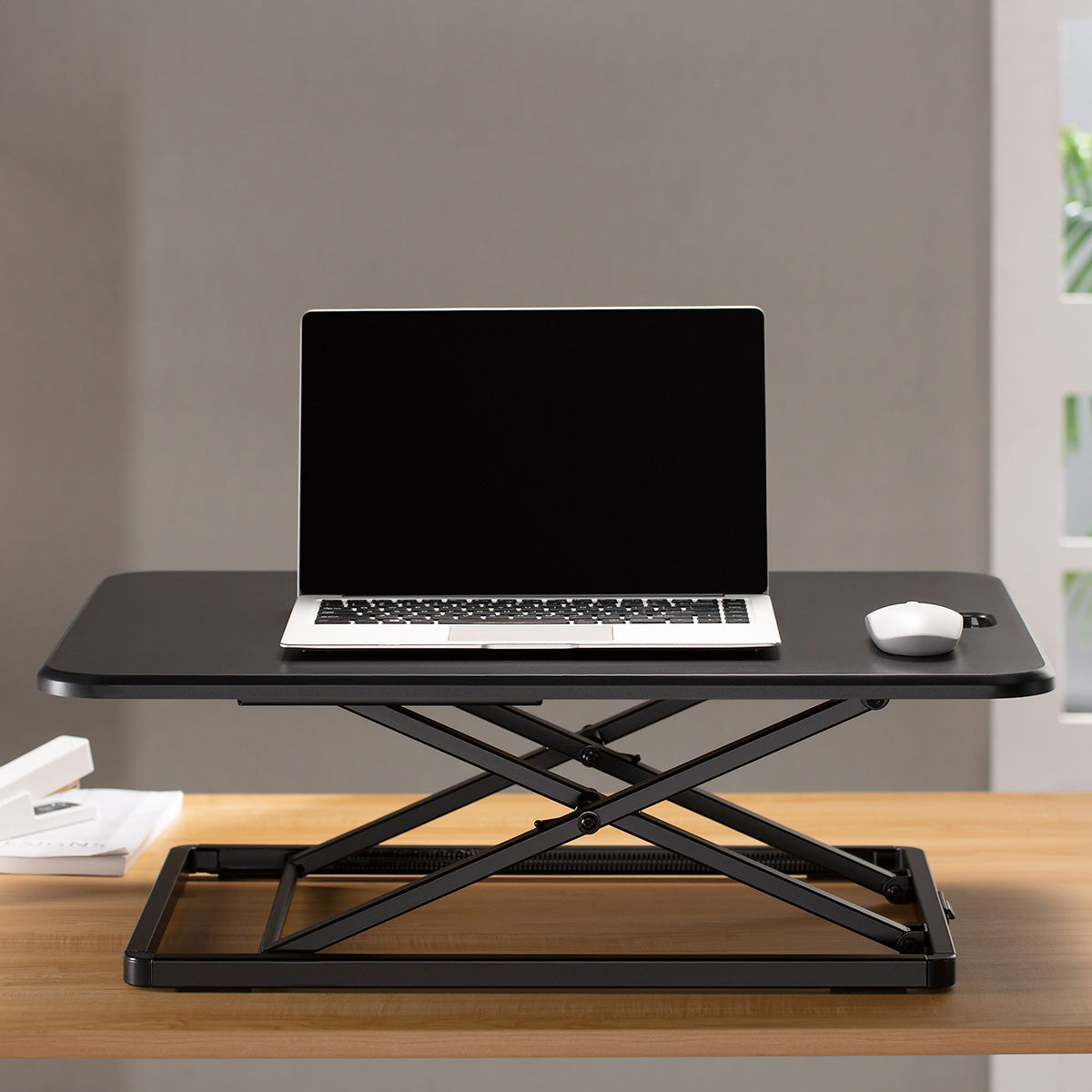 Height Adjustable Slim Desktop Sit Stand Standing Desk Workstation