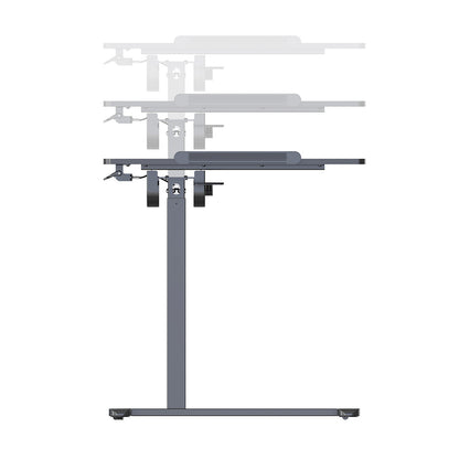 Uplite Height Adjustable Mobile Desk – Sit-Stand Tilting Overbed & Sofa Side Table with Wheels