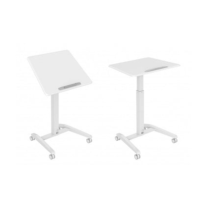 Uplite Tiltable Mobile Gas Spring Sit Stand Desk with Locked Casters