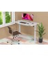 Upite Glass Electric Height Adjustable Desk 48"Wx24"D- Glass Top - White