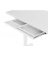 Upite Glass Electric Height Adjustable Desk 48"Wx24"D- Glass Top - White