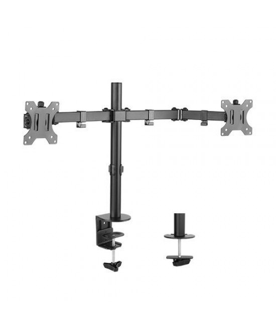 Dual LCD Monitor Desk Mount Stand Fully Adjustable for 2 Screens up to 32"