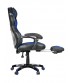 Uplite Gaming Chair, Ergonomic High Back Reclining Computer Desk Chair with Footrest and Lumbar Support, PU Leather Blue G02