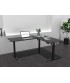Uplite L Shape Dual Motorized Height Adjustable Stand Up Desk, Electric Sit Stand Ergonomic Desk  UPL-B