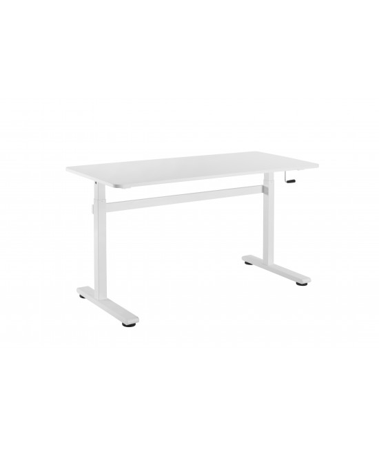 Uplite Ergonomic Height Adjustable  Hand Crank Stand Up Desk, White - UPMD01W