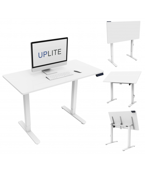 Uplite Mobile Electric Height Adjustable Standing Desk with Tilting Whiteboard - UPWS77W