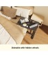 Uplite Height Adjustable Mobile Desk – Sit Stand Tilting Overbed Table Sofa Side Desk with Wheels