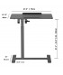Uplite Height Adjustable Mobile Desk – Sit Stand Tilting Overbed Table Sofa Side Desk with Wheels