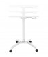 Uplite Mobile Gas Spring Laptop Sit Stand Desk Rolling Cart Computer Standing Workstation with Locked Casters - WS101W