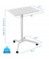 Uplite Mobile Gas Spring Laptop Sit Stand Desk Rolling Cart Computer Standing Workstation with Locked Casters - WS101W